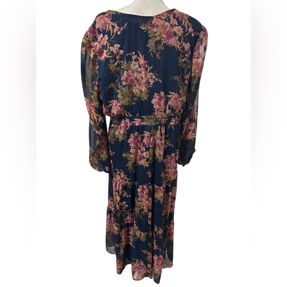 Sofia Jeans Women's Cutout Maxi Dress with sheer Long Sleeves Size 3X - Picture 6 of 9